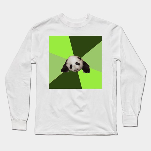 Passive Aggressive Panda Meme Long Sleeve T-Shirt by FlashmanBiscuit